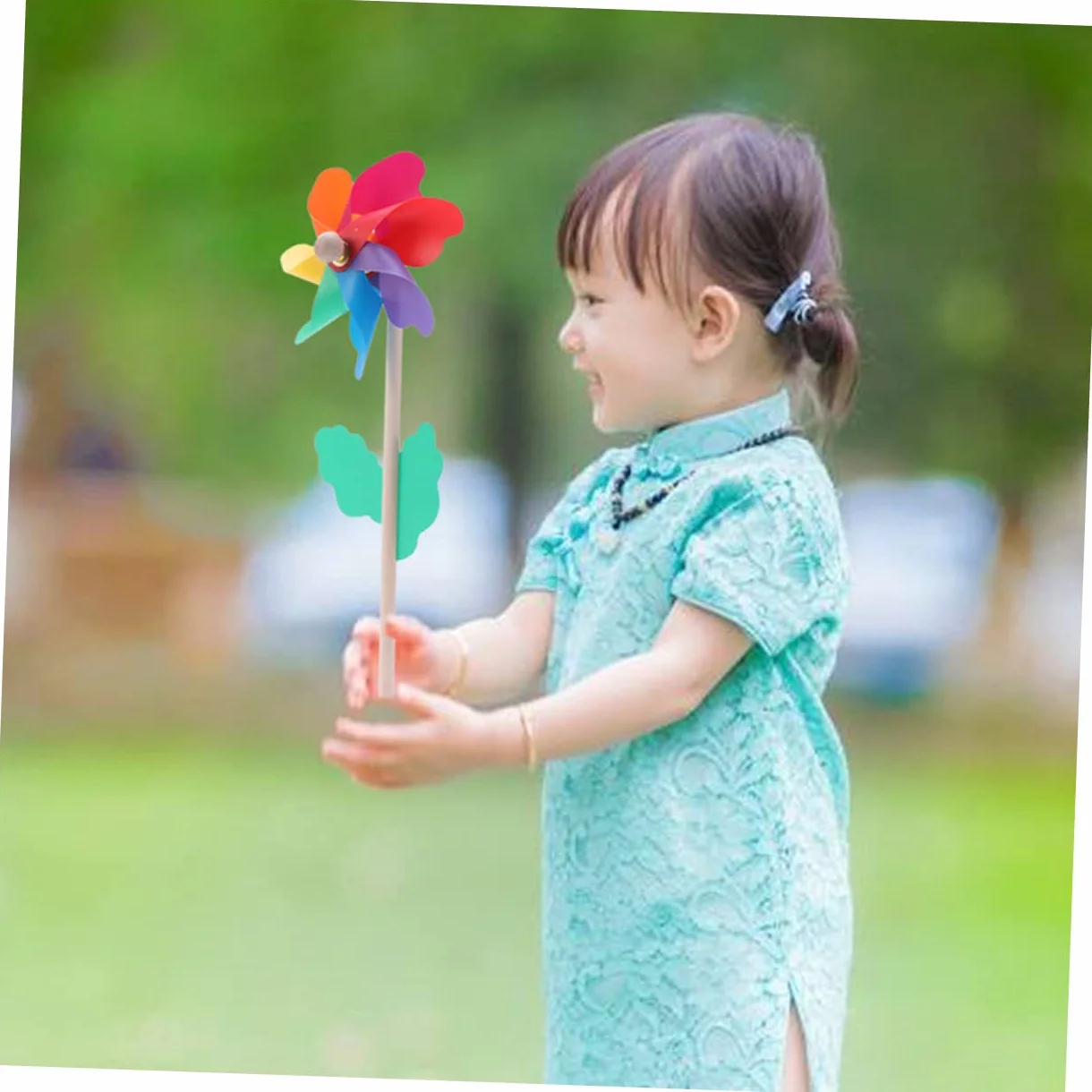 12 Pezzi Girandole Per Bambini Da Giardino Girandole Di Plastica Arcobaleno Mulini A Decorazioni Per Bambini