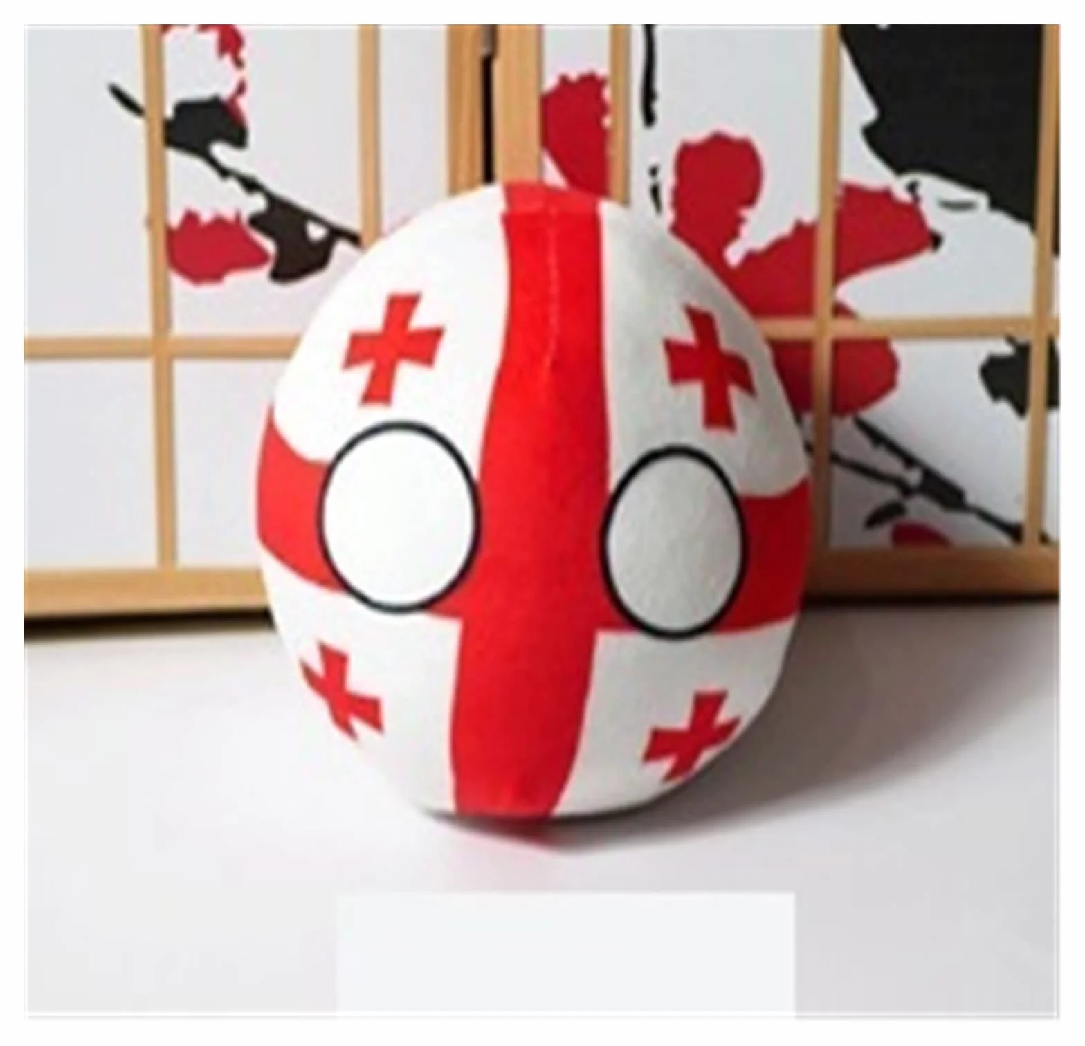 Polandball Peluche Bambole Australia Polonia Brasile Bielorussia Messico Portogallo Countryball cuscino imbottito ciondolo regalo cosplay (colore: Georgia, dimensioni: 9 cm)