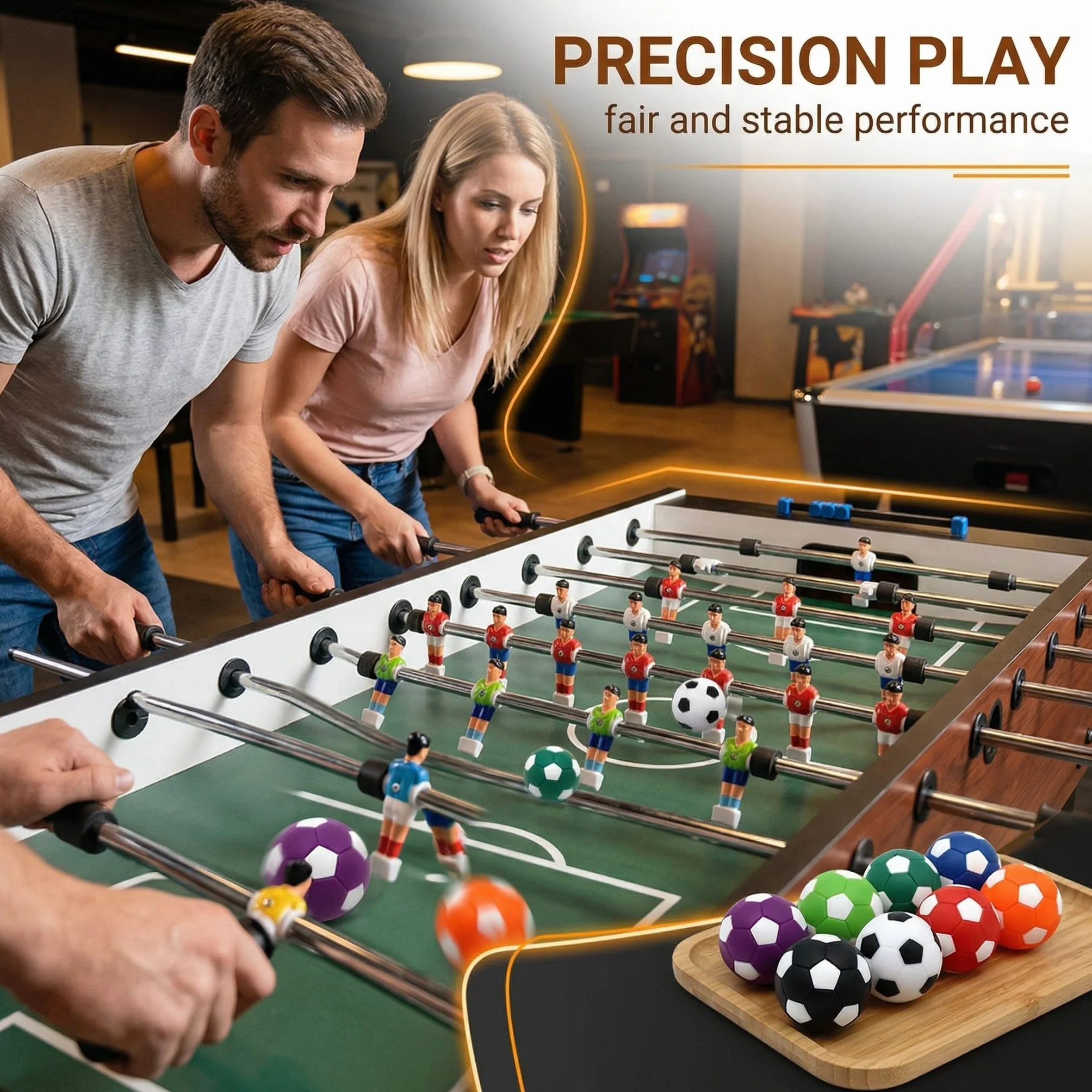 Palline Calcio Balilla 8 Set, Biliardino Da Tavolo 28Mm, Mini Piccole Palle Ricambio Per Accessorio Gioco Tavola Biliardino, Per Amici, Famiglia, Bambini E Adulti, Aumenta Il Divertimento