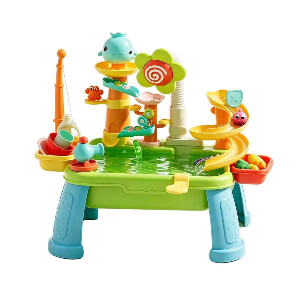 Generico Tavolo da Gioco Acquatico: Pompa di circolazione elettrica, Fontana con Spruzzi d'Acqua a 4 Gambe Rimovibili; Piattaforma attività automatizzata Aqua Basin; Vassoio cinetico in sigill