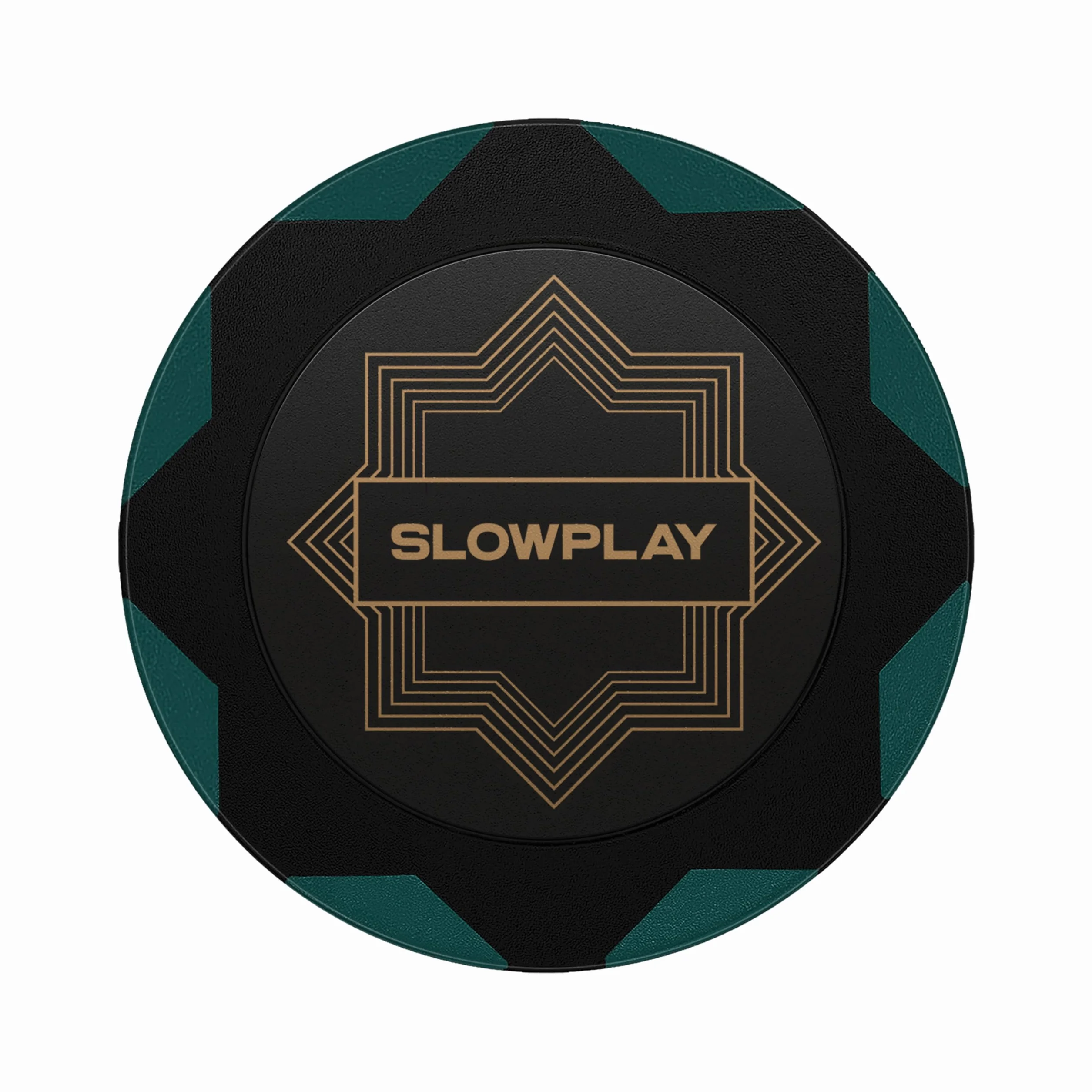 SLOWPLAY Fiches da poker Nash Clay 50 pezzi Texas Holdem vuote 14g Verde