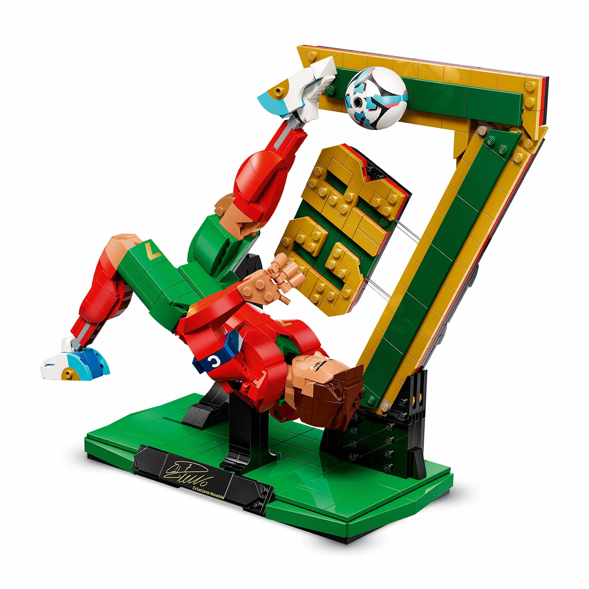 LEGO Editions Cristiano Ronaldo – Leggenda del Calcio Giocattolo - Kit Modellismo Action Figure 3D da Esposizione - Decorazione Cameretta -Regalo per Bambini e Bambine da 12 Anni e Fan Adulti - 43016