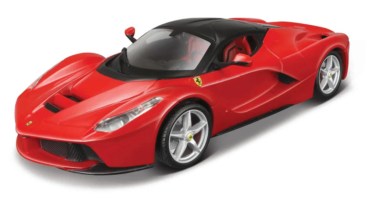 Maisto 58108639129 - Modellino da costruire, Ferrari "LaFerrari", scala 1:24, Nero/Rosso
