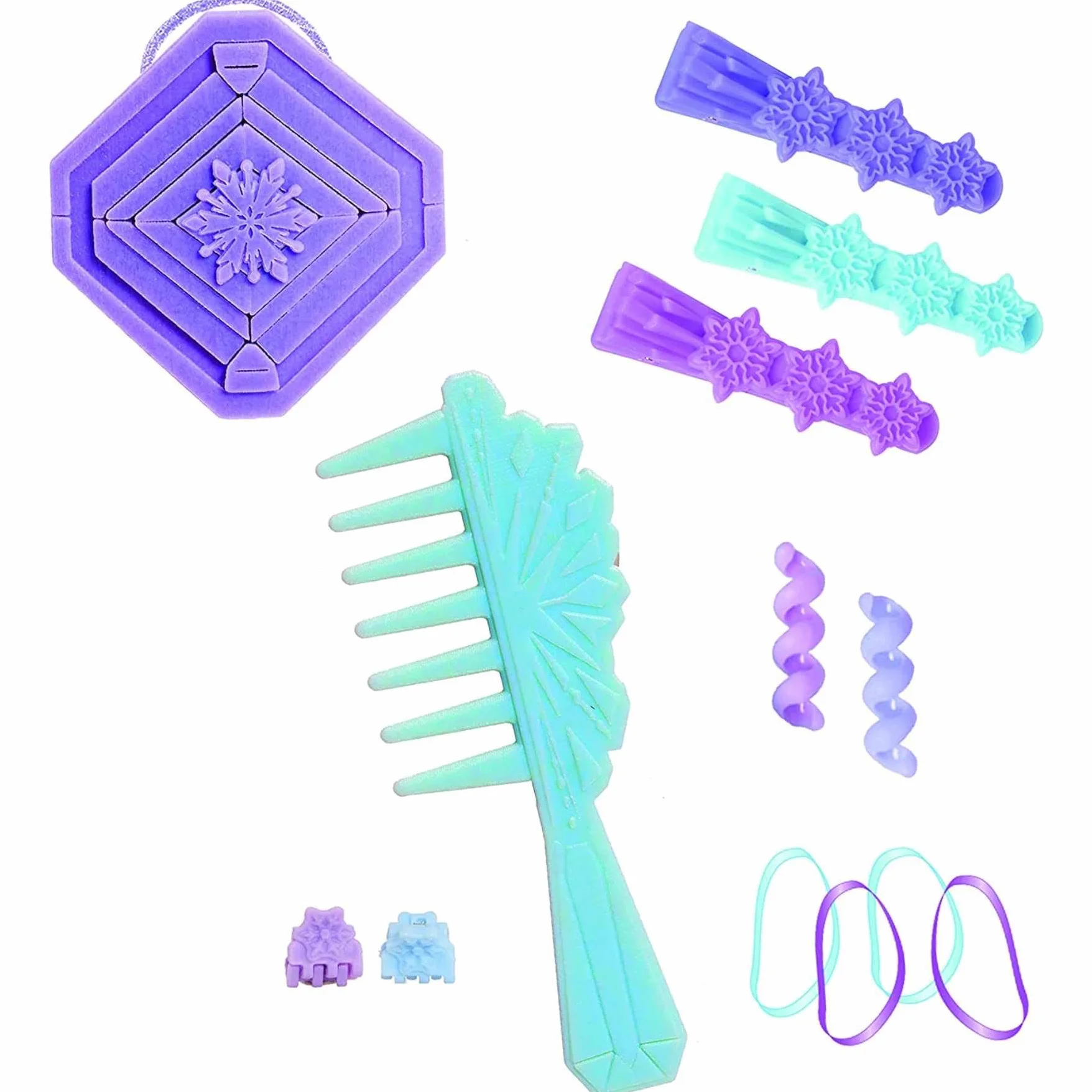 JP Disney FRND2000 Styling Frozen 2 Elsa, Basic Hair Styling Head, 17 Hair Accessories Included, Toy for Children from 3 Years of Age ,Black