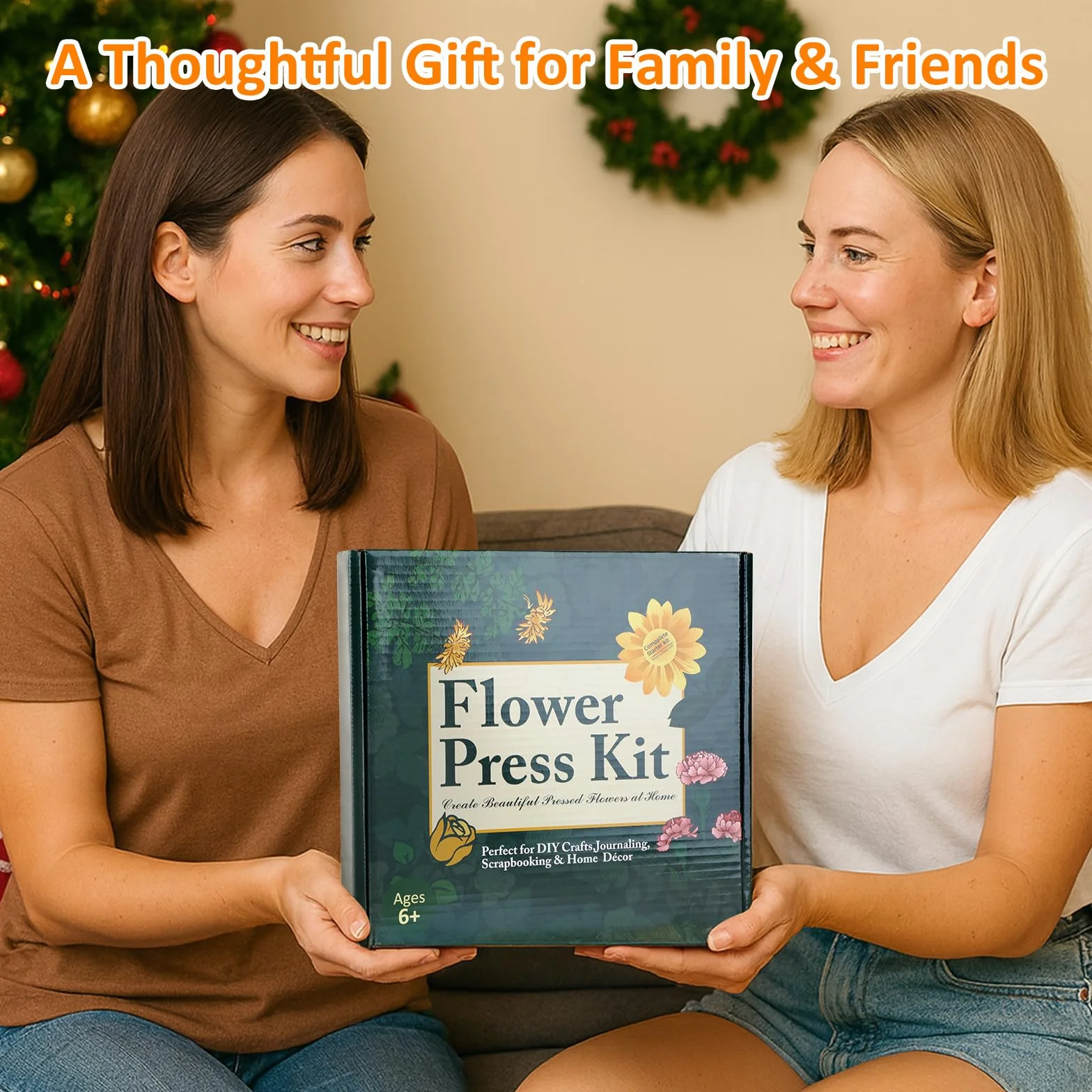 Kit di pressa per fiori in legno per piante - 27,5 x 27,5 cm - Kit fai da te per pressare e asciugare fiori e piante - Riutilizzabile - Per adulti e bambini - Per gli amanti della