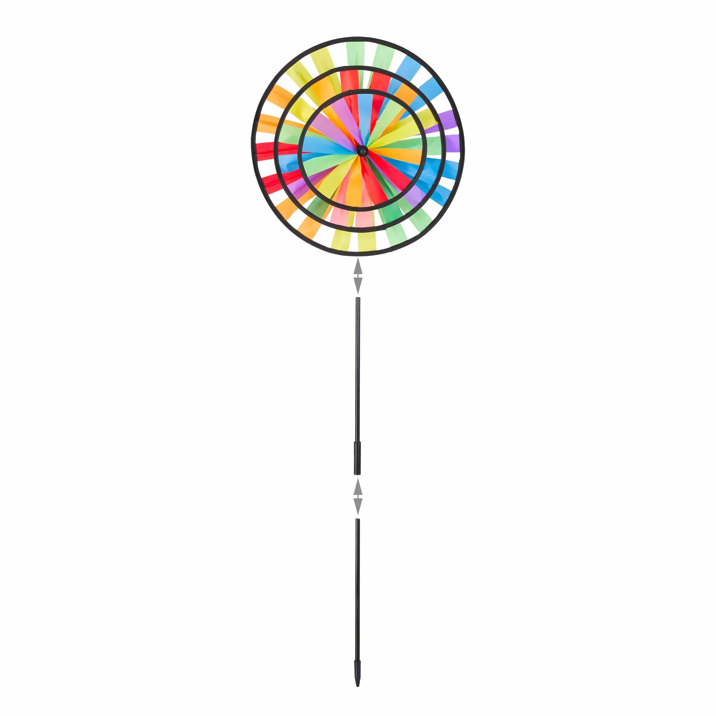Relaxdays Girandola, per Aiuole, Design Arcobaleno, per Bambini, da Outdoor, HLP: 73,5 x 35,5 x 15 cm, Colorato