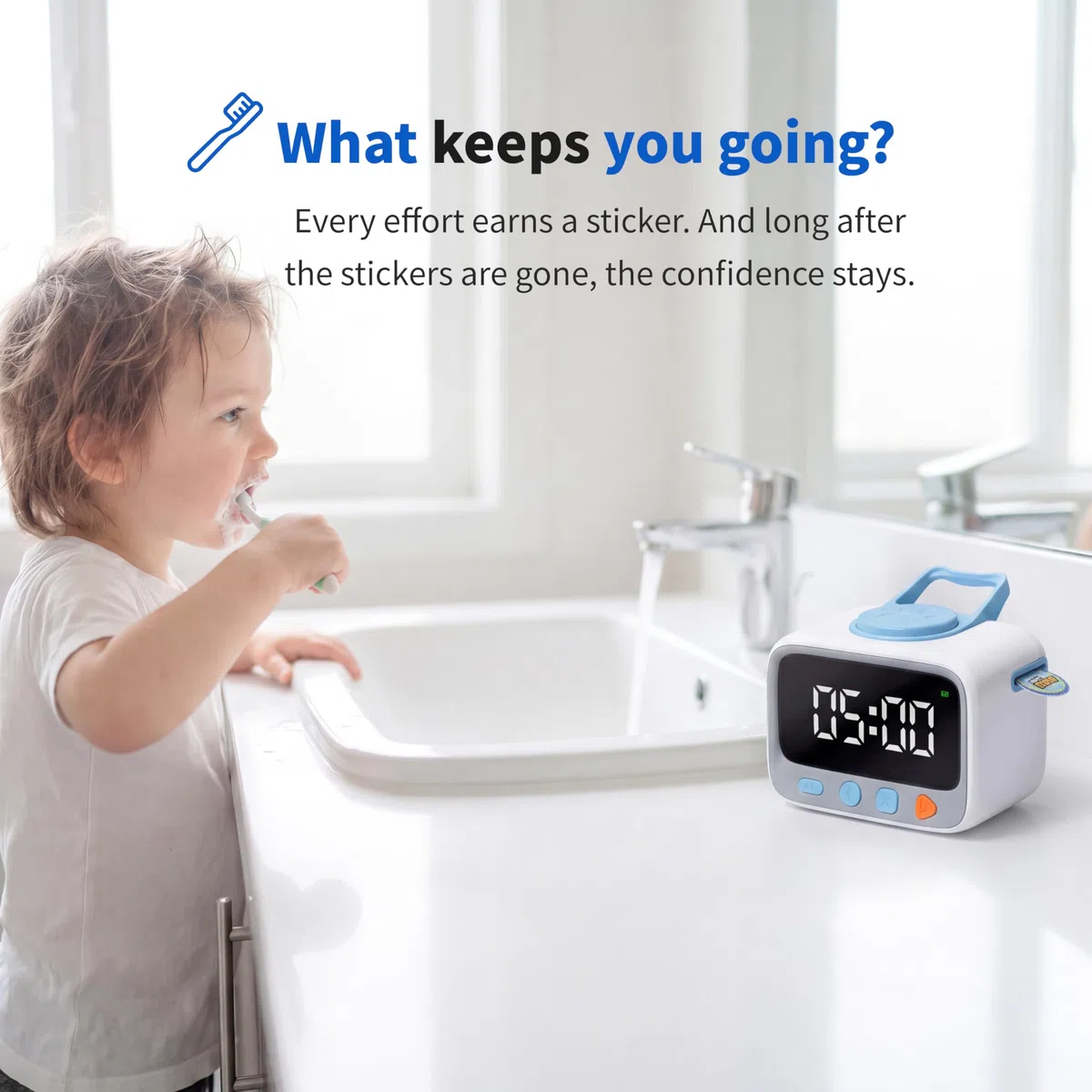 Timer per conto alla rovescia visivo con 200 adesivi premio medaglia, per premi per bambini, timer digitale ricaricabile per ADHD, strumento di studio a casa e aula