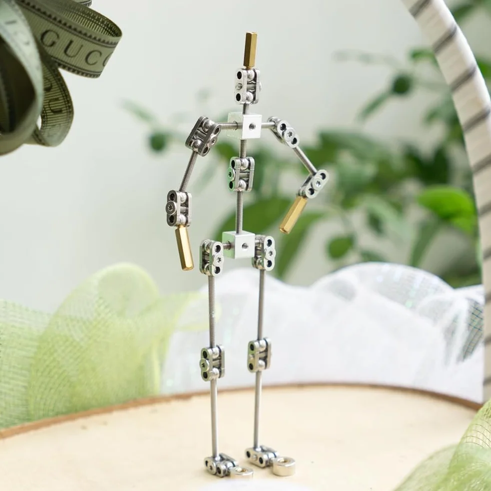 Jevina Armature Kit - Scheletro per bambole fai da te in metallo, facile da montare, design animato, per stop motion