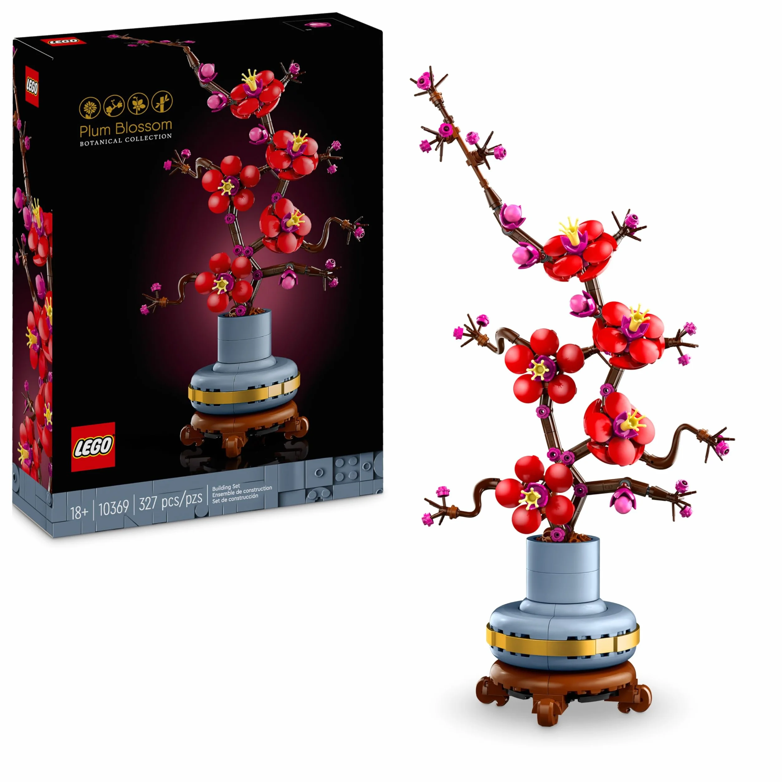 LEGO Botanicals Albicocco Giapponese 10369 Fiore Artificiale da Costruire per Adulti