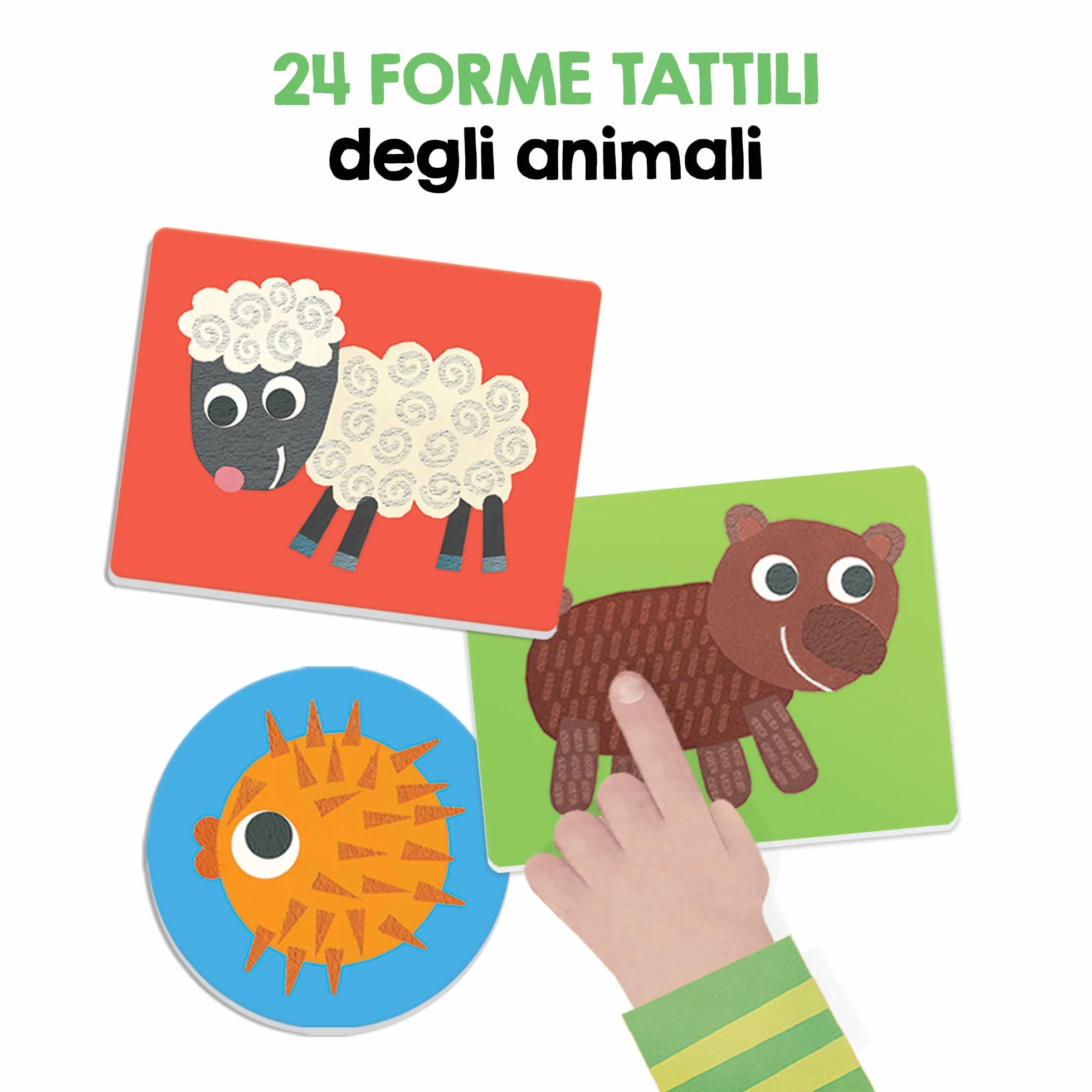 HEADU - Laboratorio Manine Attive Montessori - Con 24 Forme Tattili Degli Animali | Giochi Educativi 1 2 3 Anni, Gioco Montessori, Giochi Tattili Bambini, Regalo Bambino Piccolo, Regalo bambina 2 anni