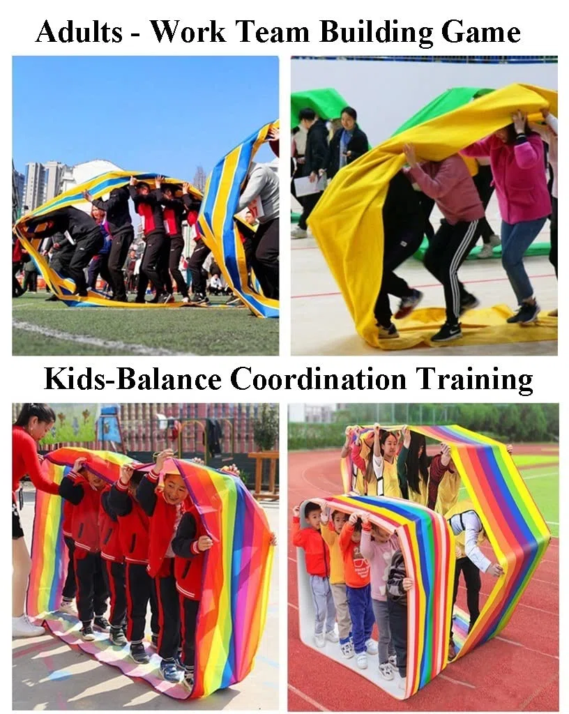 Gioco da Giardino Tappetino da Corsa per Gioco di Squadra da Prato All'aperto, Tappetino da Corsa Arcobaleno per Bambini Adulti Divertenti, Attrezzatura per Giochi di Team Building