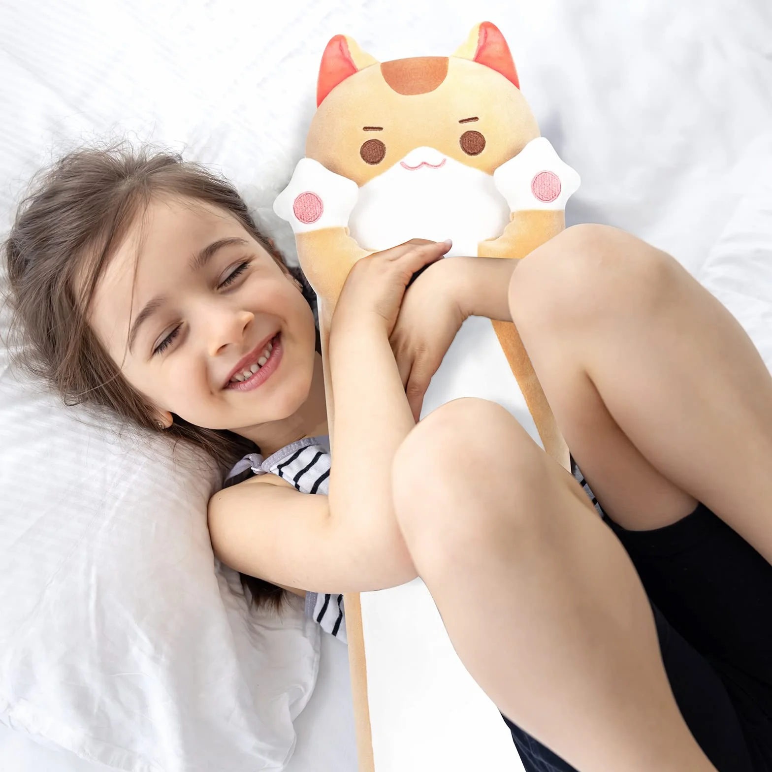Mewaii Peluche Gatto Cuscino che Respira Kawaii 50CM per Bambina Cuscino di Peluche Gigante Animali Giocattoli Abbraccio Morbido Pupazzo Giocattolo Regalo per Ragazza