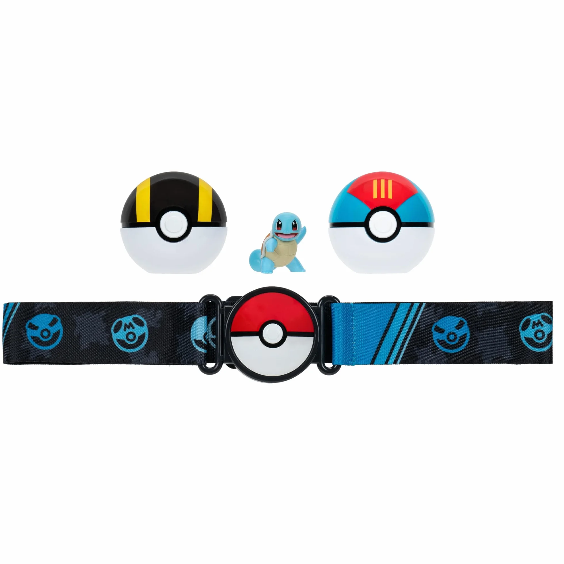 Pokémon Clip 'N' Go Belt Set - Include Cintura a Tema e 5 Pollici Squirtle Battle Figure con Ultra Ball e Lure Ball Accessori