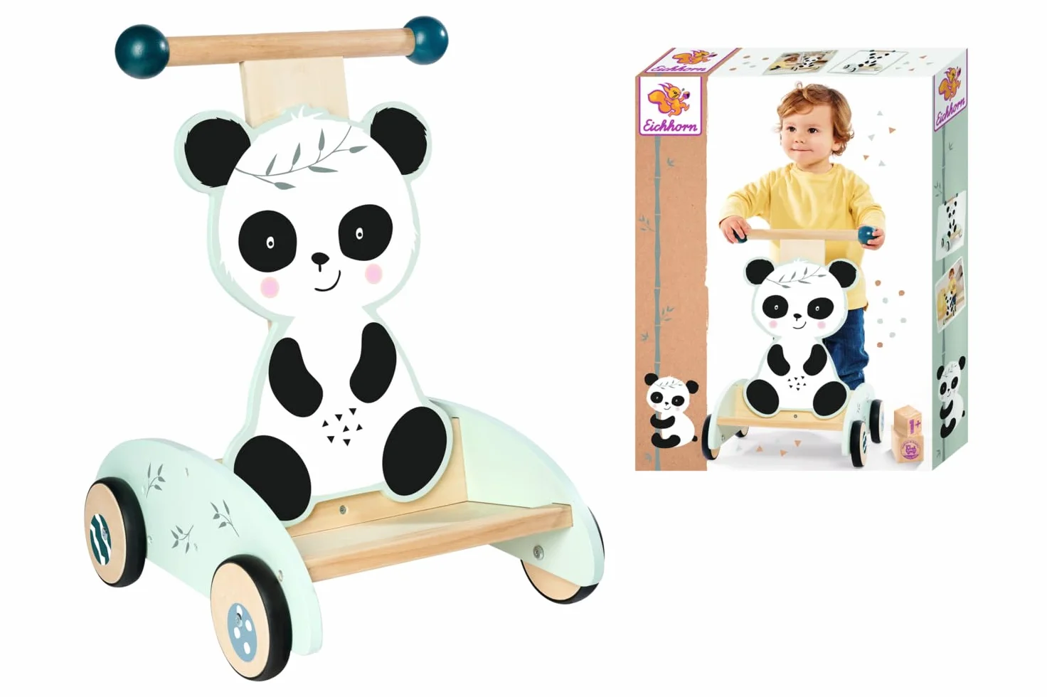 Eichhorn - Cavalcabile Panda, 100003810, + 1 anno, cm 34x40x52, in legno